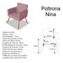 Imagem de Kit 4 Poltrona para Sala Nina Platinum Decor Rosê