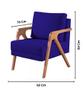 Imagem de Kit 4 Poltronas Decorativa Mona Suede Azul Marinho - Kimi Décor