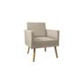 Imagem de Kit 4 Poltronas Decorativas Larah Suede Bege