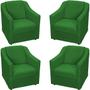 Imagem de Kit 4 Poltronas Decorativas para Sala, Recepção e Manicure Suede Cores Pé Cromado  