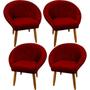 Imagem de Kit 4 Poltronas Ibiza para Sala de Espera Decorativa Cadeira Estofada Resistente Escritório Recepção Manicure