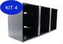 Imagem de Kit 4 Porta Cd Modular (Preto) Newness - Capacidade Para 45