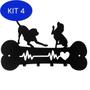 Imagem de Kit 4 Porta Chaves De Parede Pet Cachorro Coração Corte Laser Dog