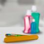 Imagem de Kit 4 Porta Escova Dental Dourado Plástico