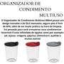 Imagem de Kit 4 Porta Tempero Condimentos  Organizador Multiuso 600ml Pequeno Plástico Resistente Livre de BPA