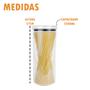 Imagem de Kit 4 Portas Mantimentos Redondo Pote Hermético Empilhável Condimento Acrílico 2200ml