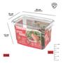 Imagem de Kit 4 Pote De Plástico Container Com 4 Travas Resistente Design Moderno Prático 2200ml