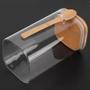 Imagem de Kit 4 Pote Hermético Vidro E Bambu Com Colher 1400ml
