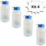 Imagem de Kit 4 Pote Porta Farinha 1L Farinheira Dispenser Para Cereais 1000ml Porta Sabão em Pó Garrafa de Água de Geladeira