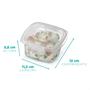 Imagem de Kit 4 Pote Quadrado Pequeno Com Travas 370 ML Transparente