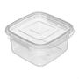 Imagem de Kit 4 Pote Quadrado Pequeno Com Travas 370 ML Transparente