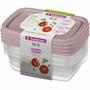 Imagem de Kit 4 Potes 280ml Retangular Plástico Vai Microondas Freezer BPA Free