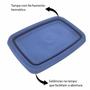 Imagem de Kit 4 Potes 280ml Retangular Plástico Vai Microondas Freezer BPA Free