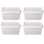 Imagem de Kit 4 Potes Alimentos Retangular  26,5x17,5x14,5 Cm 4.950ML