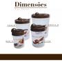 Imagem de Kit 4 Potes Com Medidor Tampa Alimentos Mantimentos Colher