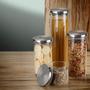 Imagem de Kit 4 Potes de Vidro Hermético Com Tampa Inox Cilindro Electrolux - A18848101