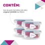 Imagem de Kit 4 Potes De Vidro Redondo Com Tampa Hermética 950ml