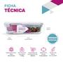 Imagem de Kit 4 Potes de Vidro Retangular com Tampa Hermética 2800ml
