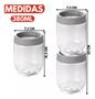 Imagem de Kit 4 Potes Gire E Trave Empalhável Plástico 380ml Multiuso