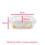Imagem de Kit 4 Potes Hermético Vidro Marmita 370 640 1040 1520ml