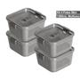 Imagem de Kit 4 Potes Herméticos Multiuso Slim Porta Mantimentos C/ Válvula Ar Travas 1360ml