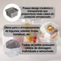 Imagem de Kit 4 Potes Herméticos Multiuso Slim Porta Mantimentos C/ Válvula Ar Travas 1360ml