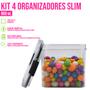 Imagem de Kit 4 Potes Herméticos P/ Armazenamento Multiúso Organizadores Porta Mantimentos Transparente - Plasnorthon