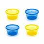 Imagem de Kit 4 Potes Infantis Multiuso 236ml Infanti Azul e Amarelo