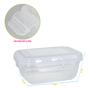 Imagem de Kit 4 Potes Marmita Reutilizável 1400ml Trava Freezer Microondas Fitness