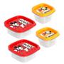 Imagem de Kit 4 Potes Mickey 200ml e 580ml Porta Temperos e Alimentos