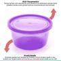 Imagem de Kit 4 Potes Multiuso Para Porção Infantil 236mL Livre de BPA Com Tampa Antivazamento Roxo Infanti