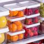 Imagem de Kit 4 Potes Para Alimentos Retangular 13,5x9x9,7 Cm 810 ML