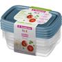 Imagem de Kit 4 Potes Para Alimentos Retangular 280 ML Transparente Sanremo