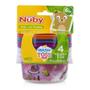 Imagem de Kit 4 Potes Para Papinha Decorados 300ml - Nuby Rosa