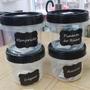 Imagem de Kit 4 Potes Porta Condimentos Tampa com Rosca 300 ml Conjunto Temperos Preto