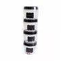 Imagem de Kit 4 Potes Porta Condimentos Tampa com Rosca 300 ml Conjunto Temperos Preto