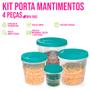 Imagem de Kit 4 Potes Porta Mantimentos Alimentos Tampa de Rosca