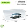 Imagem de Kit 4 Potes Transparente 1,2 L E 3,0 L Presidio Retangular
