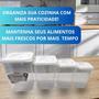 Imagem de kit 4 potes tritec ideal para armazenamentos de alimentos