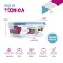 Imagem de Kit 4 Potes Vidro Herméticos Com Divisória 640ml e 1040ml