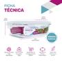 Imagem de KIT 4 Potes Vidro Herméticos Retangulares 370ml + 640ml + 1040ml + 1520ml