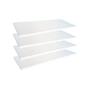 Imagem de Kit 4 Prateleiras 60X20Cm Mdf Branco Com Suporte Invisível