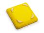 Imagem de Kit 4 Pratinho Quadrado Amarelo De Cerâmica 12 Cm