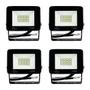 Imagem de Kit 4 Projetores Refletor Led 10W Branca Fria Bivolt Kian