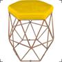 Imagem de Kit  4 Puff Decorativo Hexagonal Aramado Para Sala Quarto - Clique E Decore 