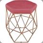 Imagem de Kit  4 Puff Decorativo Hexagonal Aramado Para Sala Quarto - Clique E Decore 