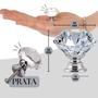 Imagem de Kit 4 Puxadores de Armário Porta Gavetas Móveis Modelo Cristal Medio 30mm Base Cromada