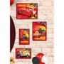 Kit 4 quadrinhos personalizado aniversário carros decoração - piffer Imagem de Kit 4 quadrinhos personalizado aniversário carros decoração