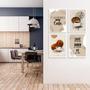 Imagem de Kit 4 Quadros Cantinho Do Café 33X24Cm - Com Vidro