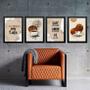 Imagem de Kit 4 Quadros Cantinho Do Café 45x34cm - com vidro